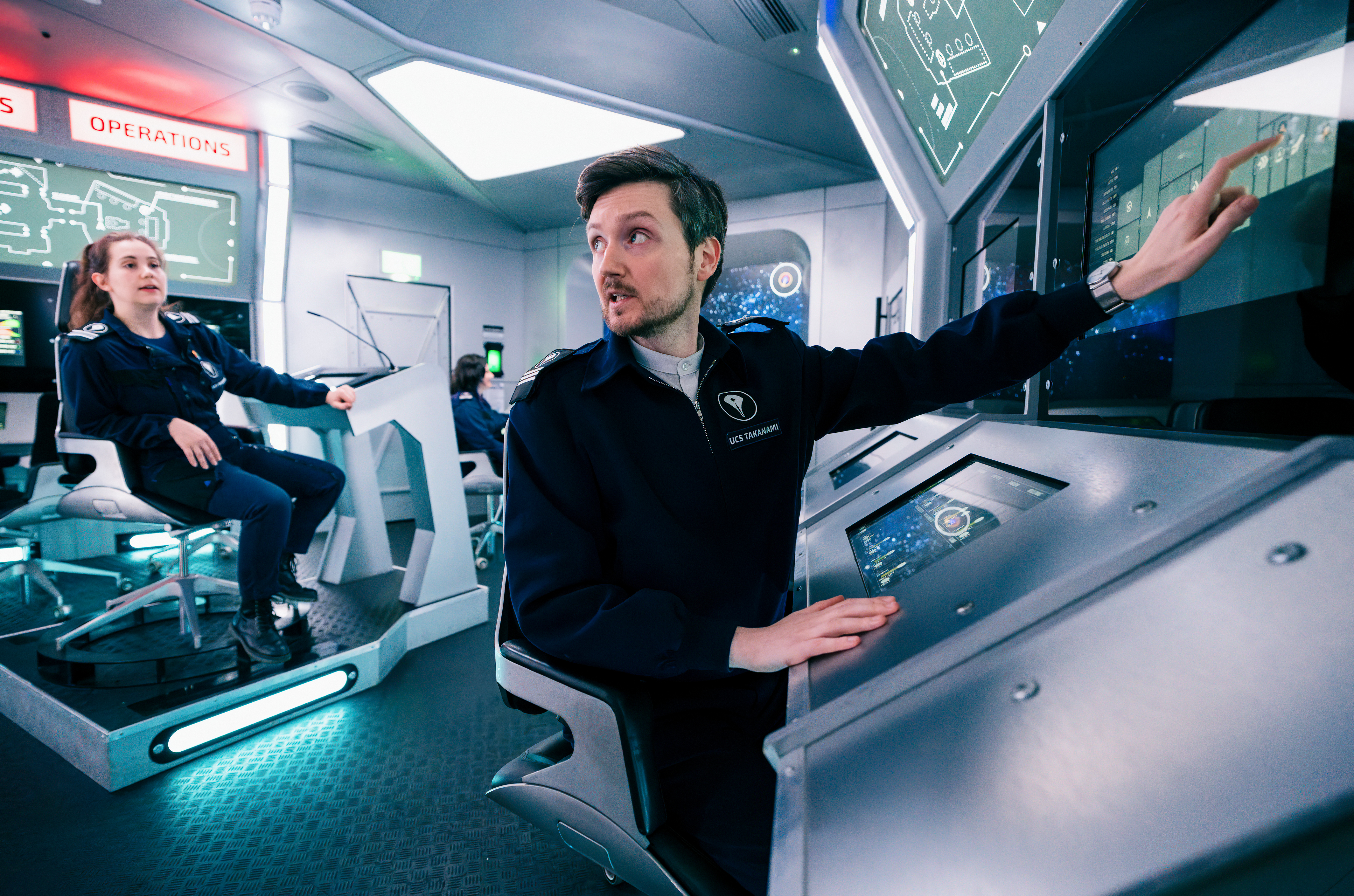 Zoe Flint L And Tom Black R In Bridge Command C Alex Brenner